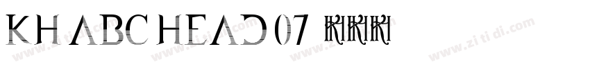 KH ABC HEAD 07字体转换